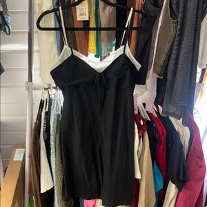 Women’s black and white dress